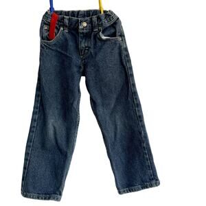Wrangler Blue Jeans Size 5 child elastic back metal zipper 5 pockets
